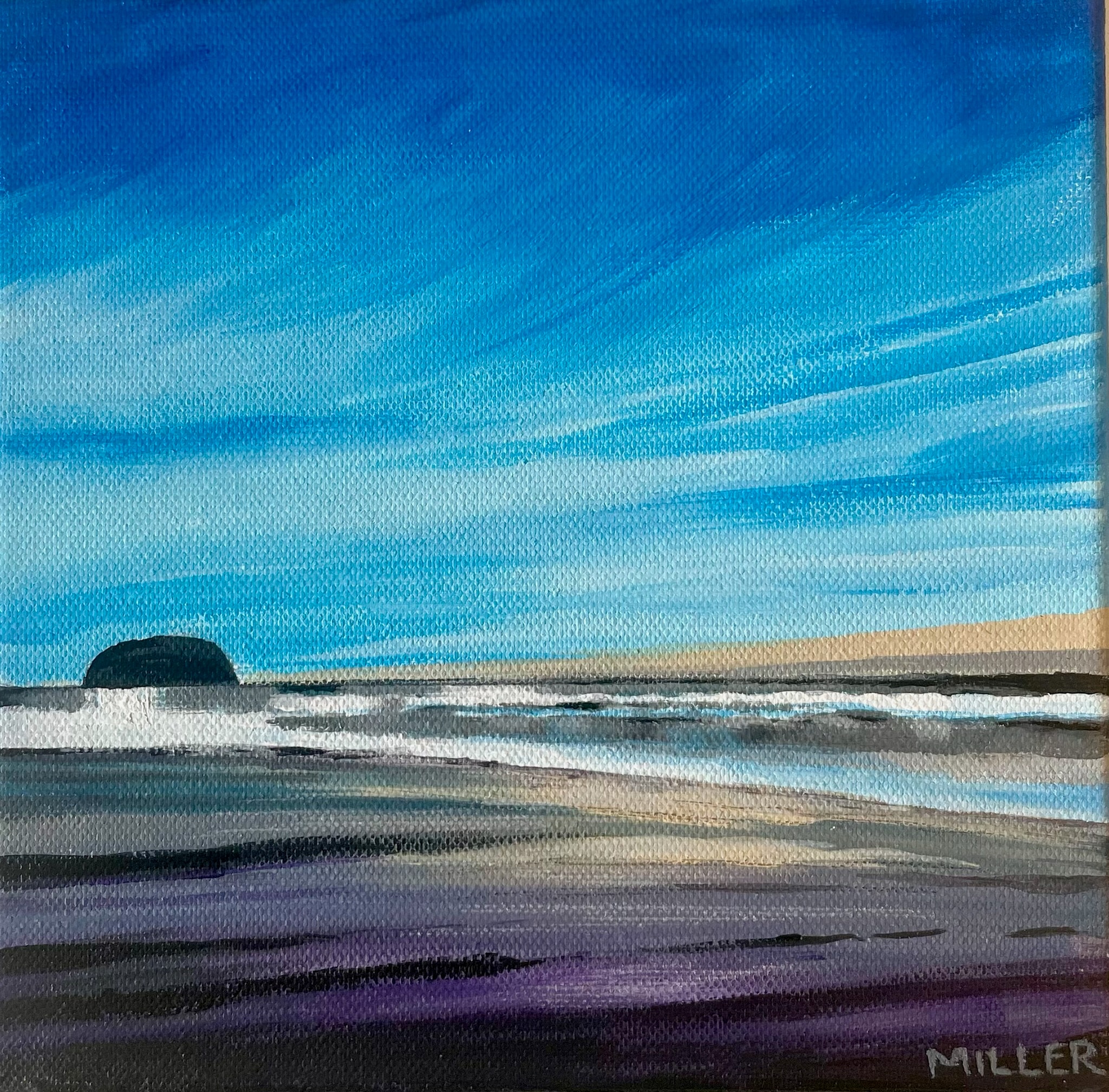 NB Beach — original acrylic painting by GSM Art
